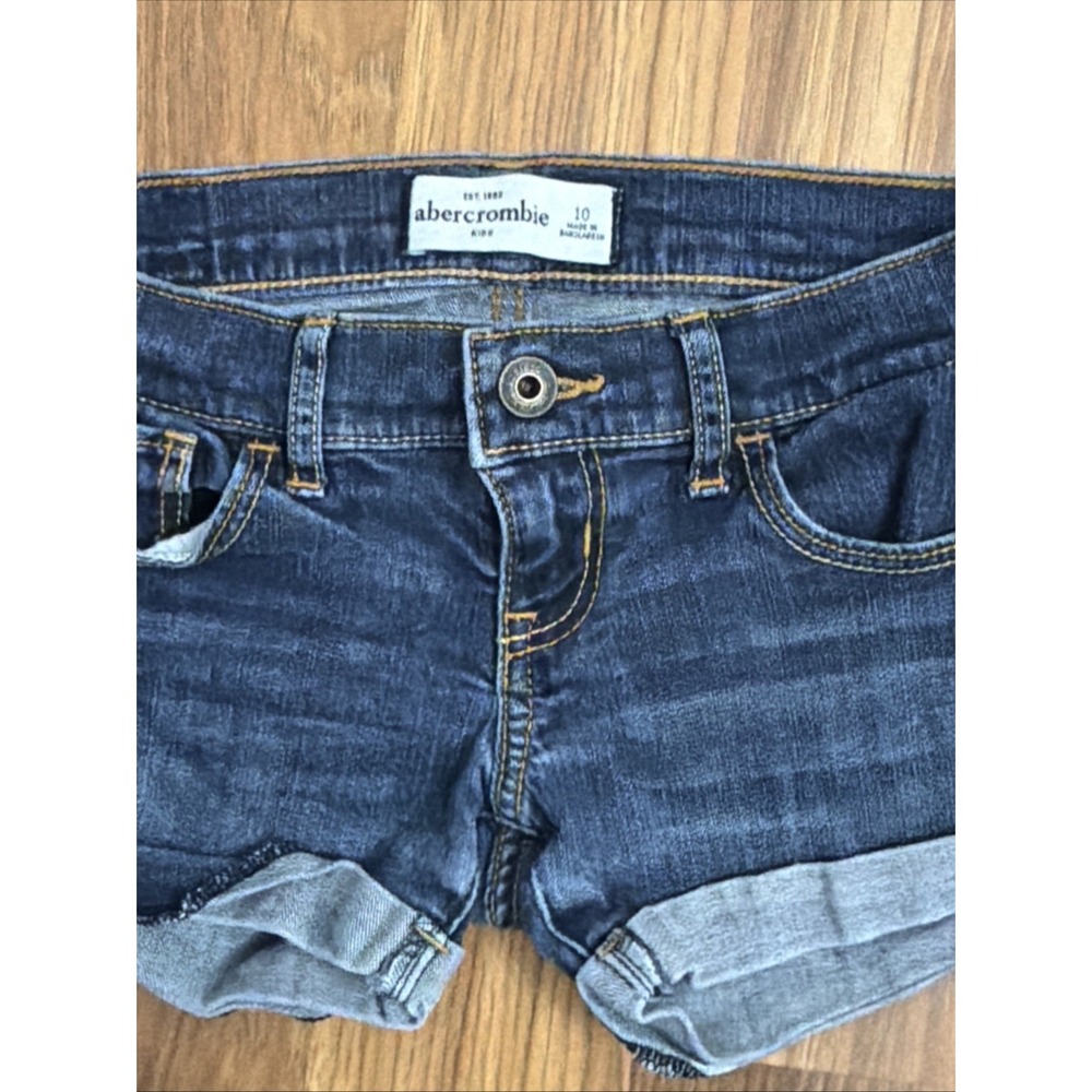 Abercrombie Kids Girls Sz 10 Lowrise Jeans Shorts EUC - Picture 3 of 5